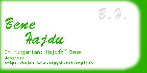 bene hajdu business card